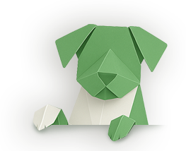 Origamifigur-Hund