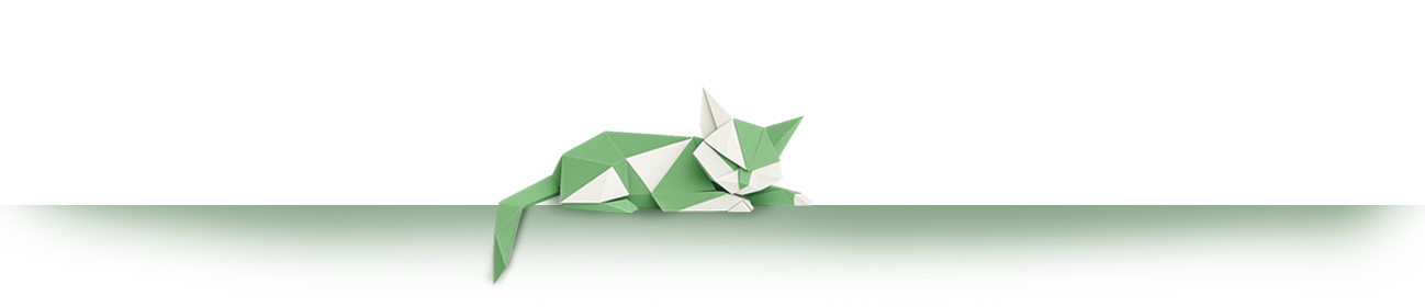 Origamifigur-Katze